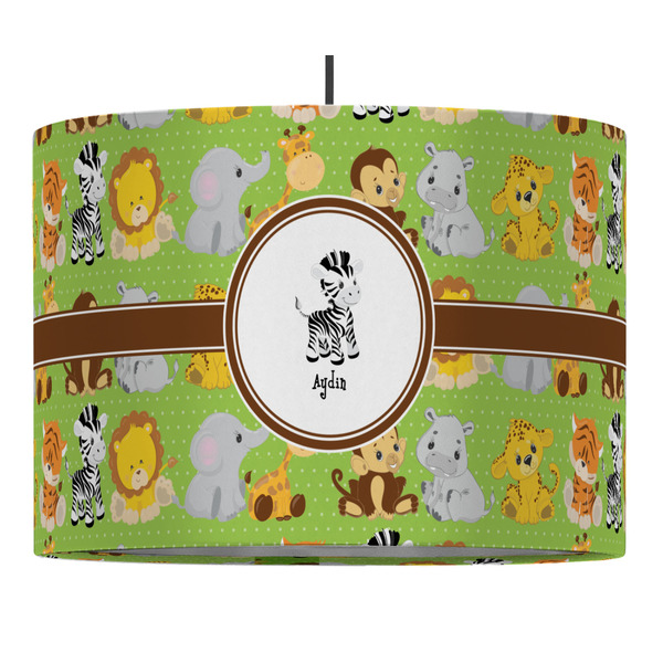 Custom Safari 16" Drum Pendant Lamp - Fabric (Personalized)