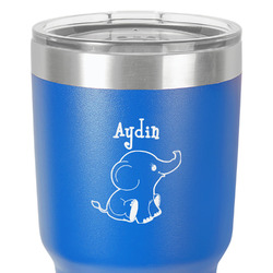 Safari 30 oz Stainless Steel Tumbler - Royal Blue - Single-Sided (Personalized)