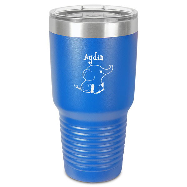 Custom Safari 30 oz Stainless Steel Tumbler - Royal Blue - Single-Sided (Personalized)