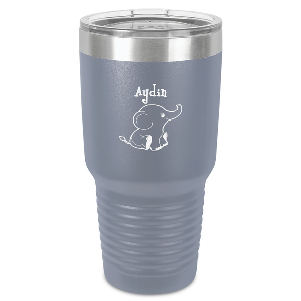 Safari 30 oz Stainless Steel Ringneck Tumbler - Grey - Front