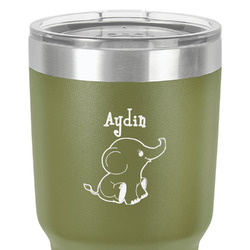 Safari 30 oz Stainless Steel Tumbler - Olive - Double-Sided (Personalized)