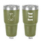 Safari 30 oz Stainless Steel Tumbler - Olive - Double-Sided (Personalized)
