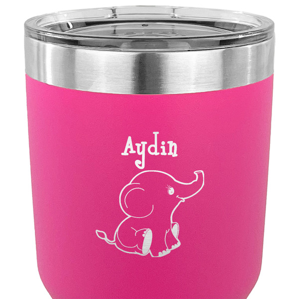 Safari 30 oz Stainless Steel Ringneck Tumbler - Pink - CLOSE UP