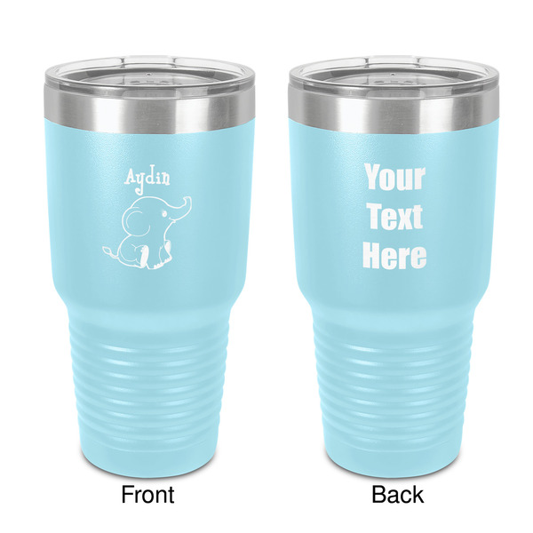 Custom Safari 30 oz Stainless Steel Tumbler - Teal - Double-Sided (Personalized)