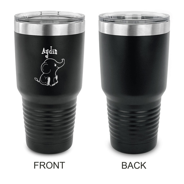 Safari 30 oz Stainless Steel Ringneck Tumblers - Black - Single Sided - APPROVAL