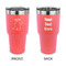 Safari 30 oz Stainless Steel Ringneck Tumblers - Coral - Double Sided - APPROVAL