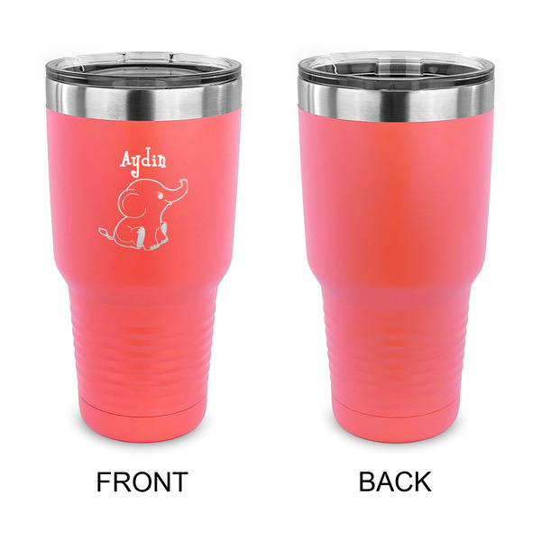 Safari 30 oz Stainless Steel Ringneck Tumblers - Coral - Single Sided - APPROVAL