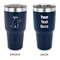 Safari 30 oz Stainless Steel Ringneck Tumblers - Navy - Double Sided - APPROVAL