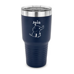 Safari 30 oz Stainless Steel Tumbler - Navy - Single Sided (Personalized)