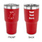 Safari 30 oz Stainless Steel Ringneck Tumblers - Red - Double Sided - APPROVAL