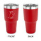 Safari 30 oz Stainless Steel Ringneck Tumblers - Red - Single Sided - APPROVAL