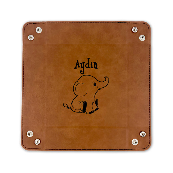 Safari 6" x 6" Leatherette Snap Up Tray - FLAT FRONT