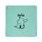 Safari 6" x 6" Teal Leatherette Snap Up Tray - APPROVAL