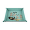 Safari 6" x 6" Teal Leatherette Snap Up Tray - STYLED