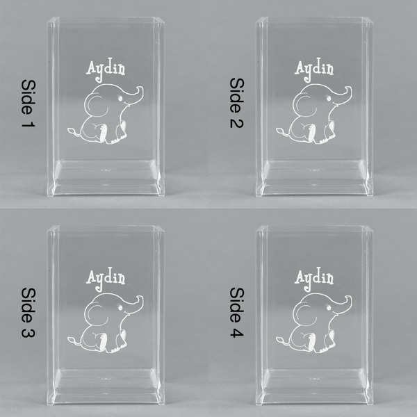 Safari Acrylic Pen Holder - All Sides