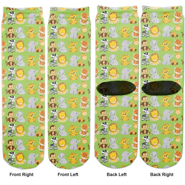 Safari Adult Crew Socks - Double Pair - Front and Back - Apvl