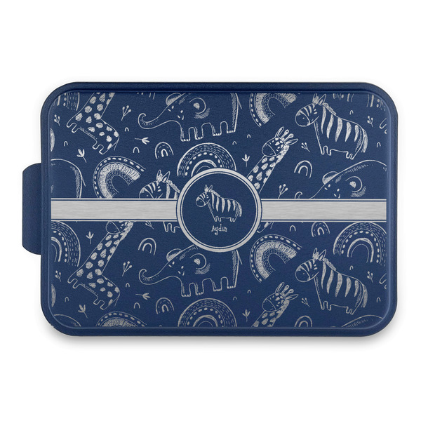Custom Safari Aluminum Baking Pan with Navy Lid (Personalized)