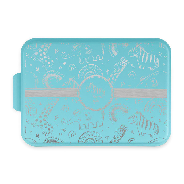 Custom Safari Aluminum Baking Pan with Teal Lid (Personalized)