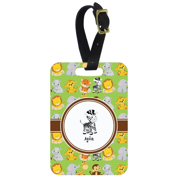 Custom Safari Metal Luggage Tag w/ Name or Text