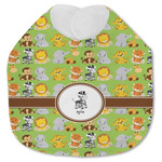 Safari Jersey Knit Baby Bib w/ Name or Text