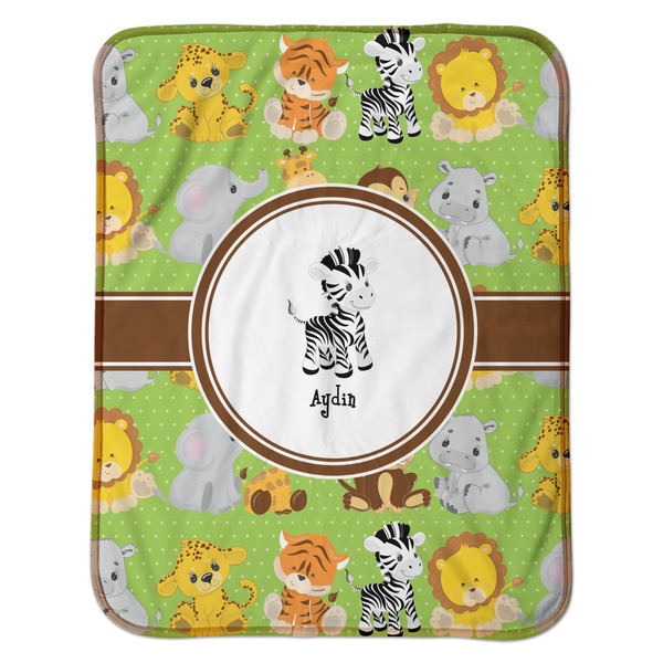 Safari Baby Sherpa Blanket - Flat