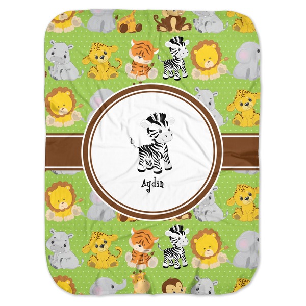 Custom Safari Baby Swaddling Blanket (Personalized)