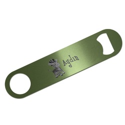 Safari Bar Bottle Opener - Silver w/ Name or Text