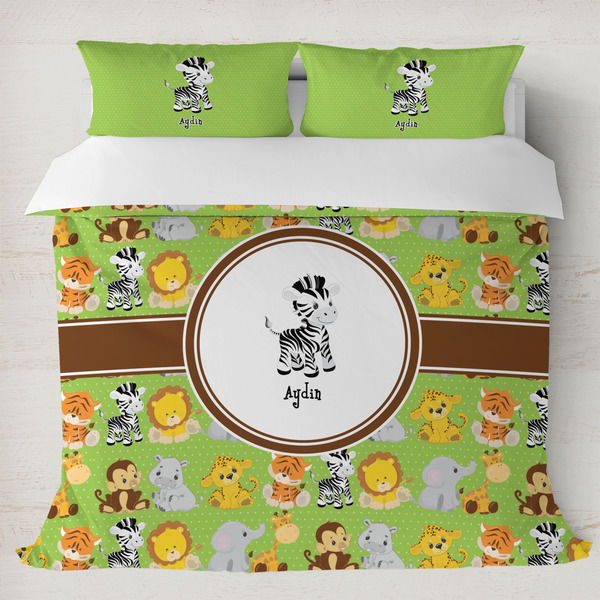 Custom Safari Duvet Cover Set - King (Personalized)