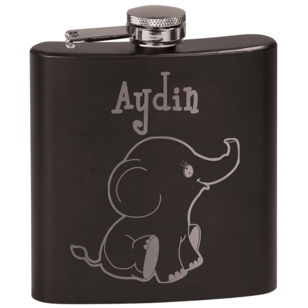 Custom Safari Black Flask Set (Personalized)