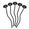 Safari Black Plastic 7" Stir Stick - Oval - Fan