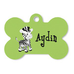 Safari Bone Shaped Dog ID Tag (Personalized)