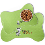 Safari Bone Shaped Dog Food Mat (Personalized)