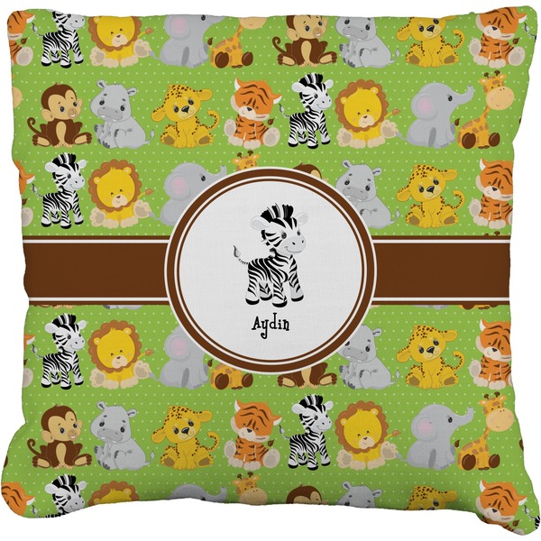 Custom Safari Faux-Linen Throw Pillow 26" (Personalized)