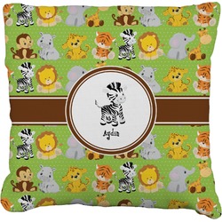 Safari Faux-Linen Throw Pillow (Personalized)