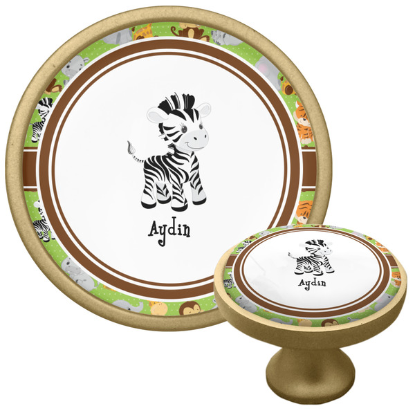 Custom Safari Cabinet Knob - Gold (Personalized)