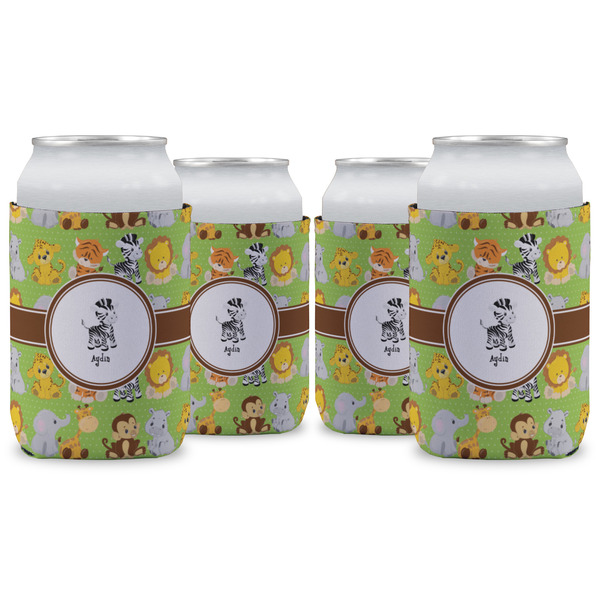 Custom Safari Can Cooler (12 oz) - Set of 4 w/ Name or Text
