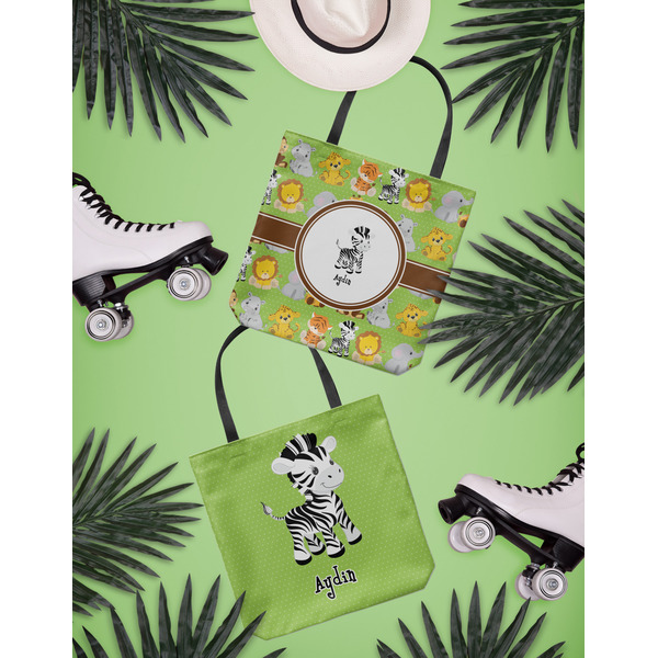 Safari Canvas Tote Lifestyle Front and Back