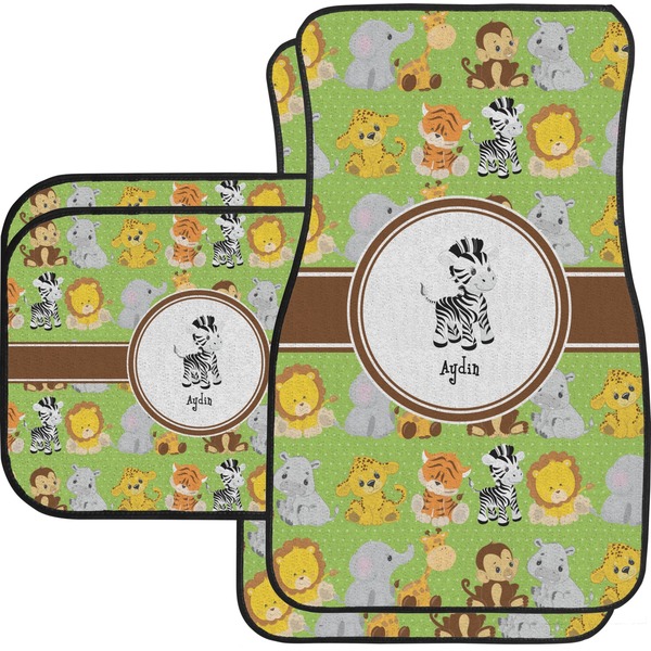 Custom Safari Car Floor Mats Set - 2 Front & 2 Back (Personalized)