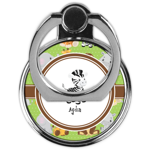 Safari Cell Phone Ring Stand & Holder - Front (Collapsed)