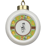 Safari Ceramic Ball Ornament (Personalized)