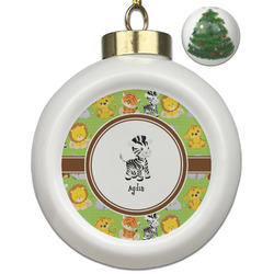Safari Ceramic Ball Ornament - Christmas Tree (Personalized)