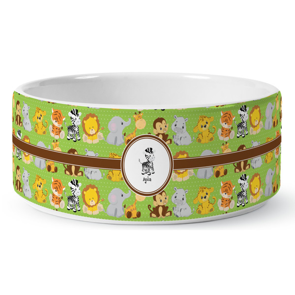 Safari Ceramic Dog Bowl - Medium - Front