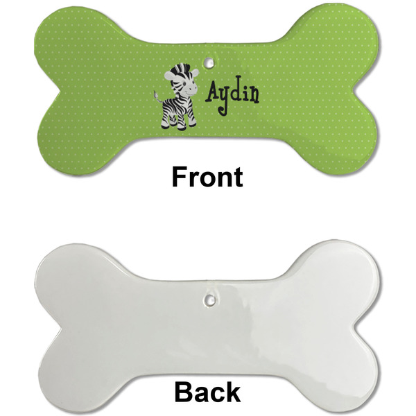 Safari Ceramic Flat Ornament - Bone Front & Back Single Print (APPROVAL)