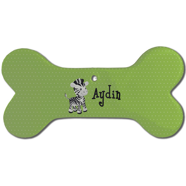 Safari Ceramic Flat Ornament - Bone Front