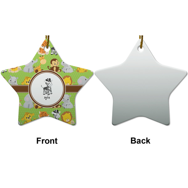 Safari Ceramic Flat Ornament - Star Front & Back (APPROVAL)