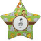 Safari Ceramic Flat Ornament - Star (Front)