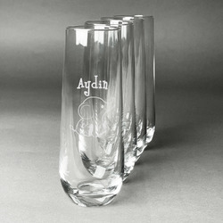 Safari Champagne Flute - Stemless Engraved - Set of 4 (Personalized)