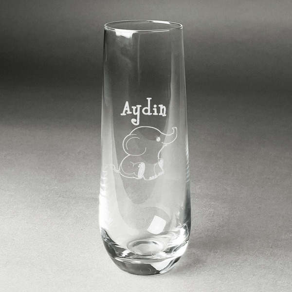 Custom Safari Champagne Flute - Stemless Engraved (Personalized)