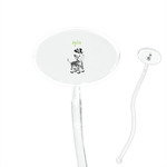 Safari 7" Oval Plastic Stir Sticks - Clear (Personalized)