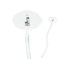 Safari 7" Oval Plastic Stir Sticks - Clear (Personalized)